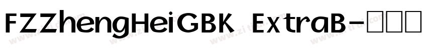 FZZhengHeiGBK ExtraB字体转换